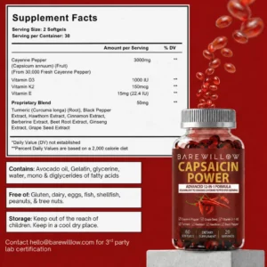 Barewillow Capsaicin Power