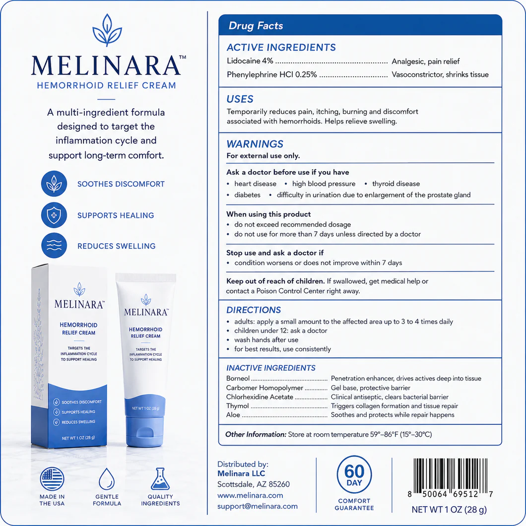 Melinara™ Hemorrhoid Restore Cream